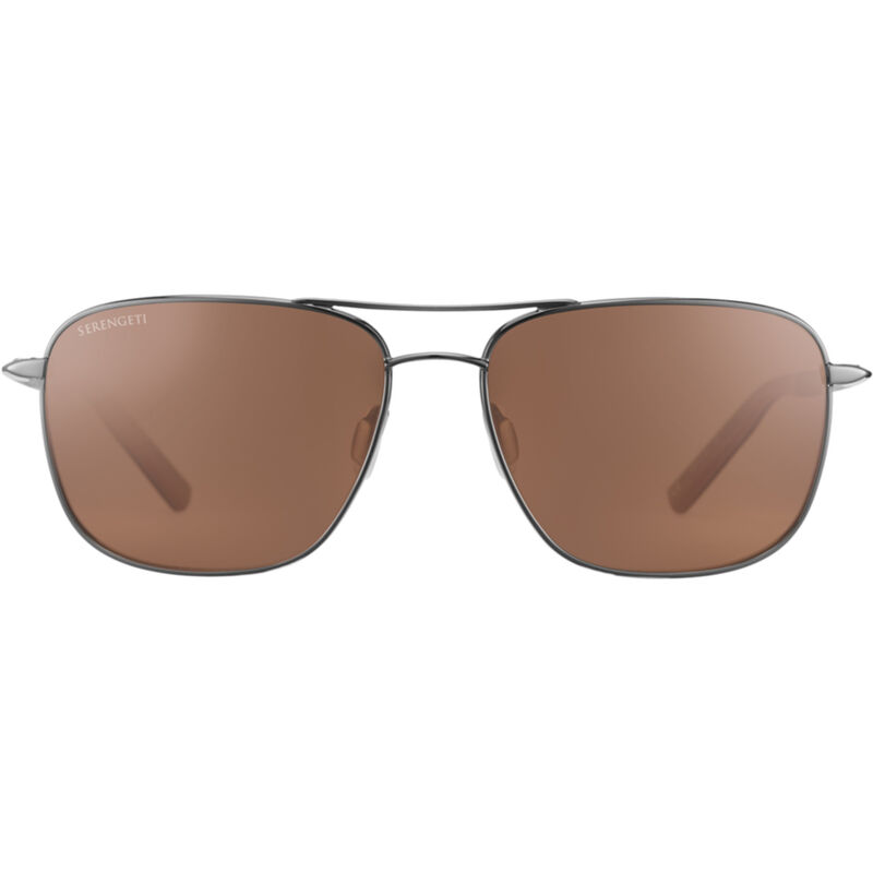 SPELLO, Shiny Gunmetal with Dark Brown Inside Temple Tips-Mineral Polarized Drivers Cat 2 to 3, hi-res image number null